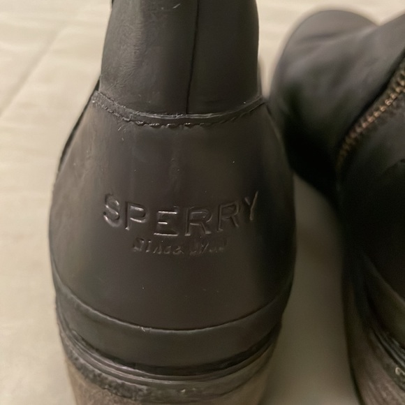 Sperry Seaport Storm black leather boots Women’s Size 9 *Very nice condition* - Picture 6 of 12